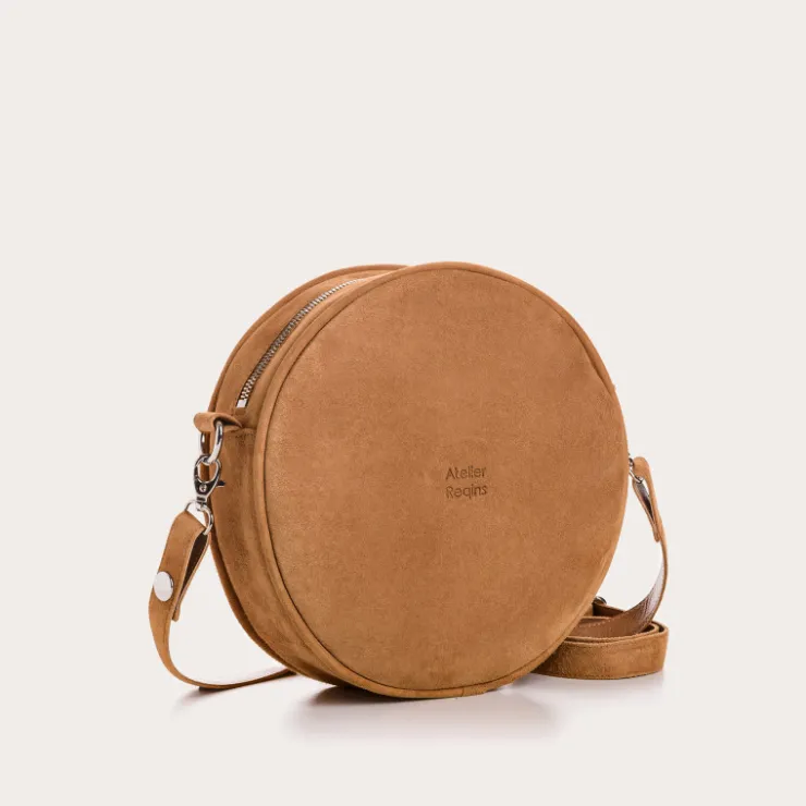 Sacs À Bandoulière | Reqins SAC CALIOPE CUIR VELOURS CAMEL