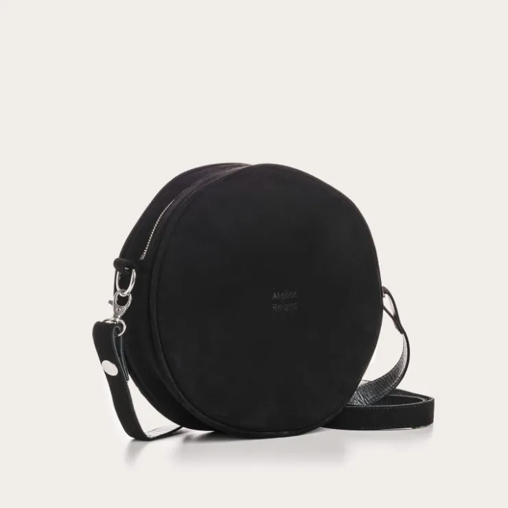 Sacs À Bandoulière | Reqins SAC CALIOPE CUIR VELOURS NOIR